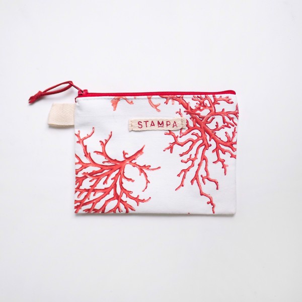 Picture of Small Coral Zipper Pouch