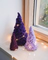 Picture of Knitted Christmas Trees - Purple Set