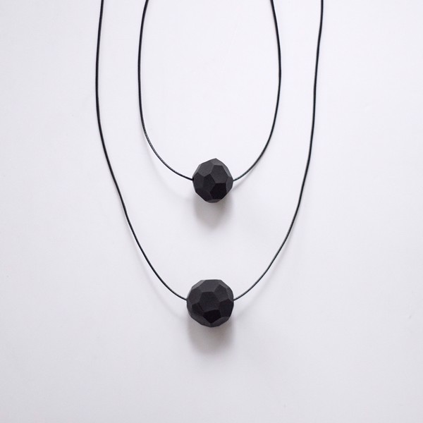 Picture of Double Raven Necklace 'Stones'