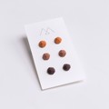 Picture of Pumpkin Spice Set Silver Earrings 'Stones'