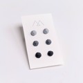 Picture of Monochrome Set Silver Earrings 'Stones'