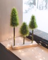 Picture of Green Christmas Trees with wooden base