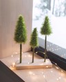 Picture of Green Christmas Trees with wooden base