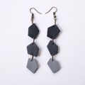 Picture of Monochrome Pendant Earrings 'Surfaces'