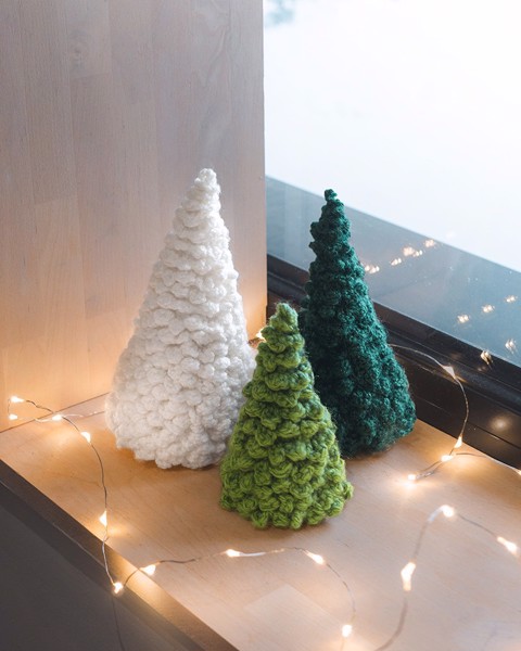 Picture of Knitted Christmas Trees - Fresh Set