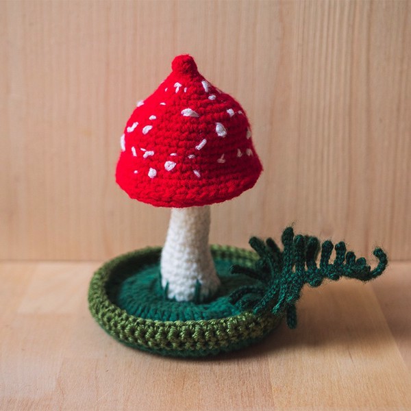 Picture of Large Crochet Red Fly Agaric / Amanita Mushroom