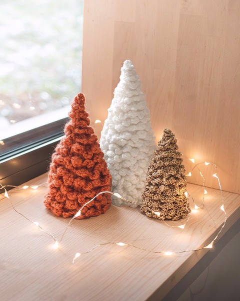 Picture of Knitted Christmas Trees - Pumpkin Set