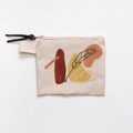 Picture of Small Zipper Pouch with Leaf Embroidery