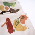 Picture of Small Zipper Pouch with Leaf Embroidery